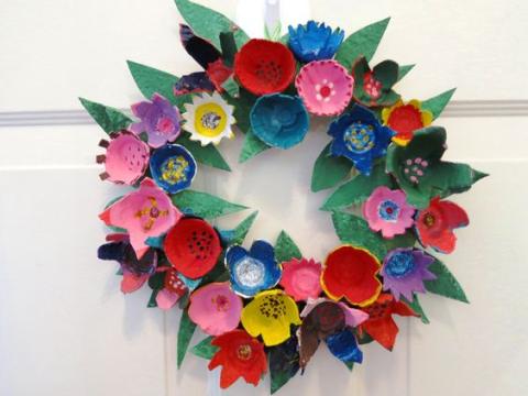 Egg Carton Wreath Photo