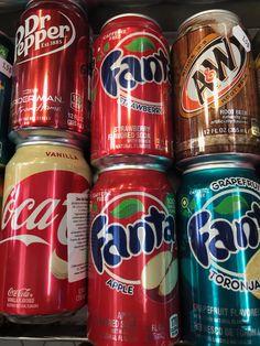 photo of soda cans