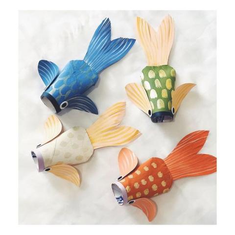 cardboard koi craft photo