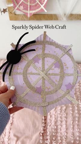 paper plate spider web craft