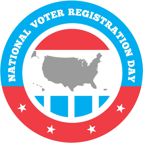 National Voter Registration Day sticker