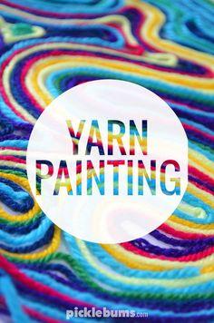 yarn painting photo via Pickle Bums