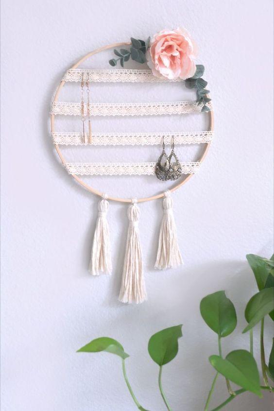 Ribbon Earring Holder Craft Photo