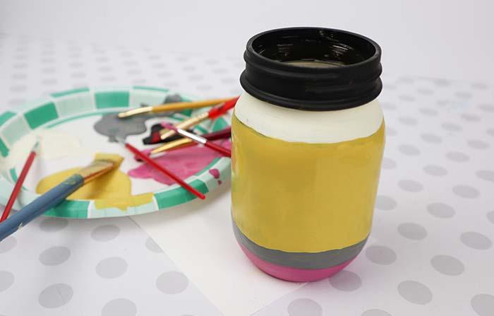 painted mason jar